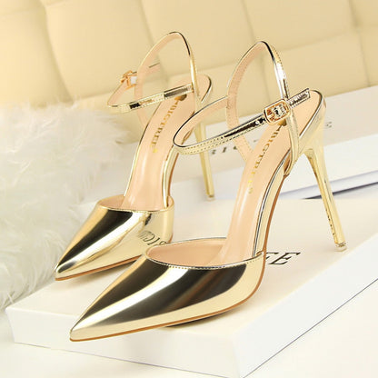 Funki Findz | Shoes | Women's Shiny Patent High Heel Slingback