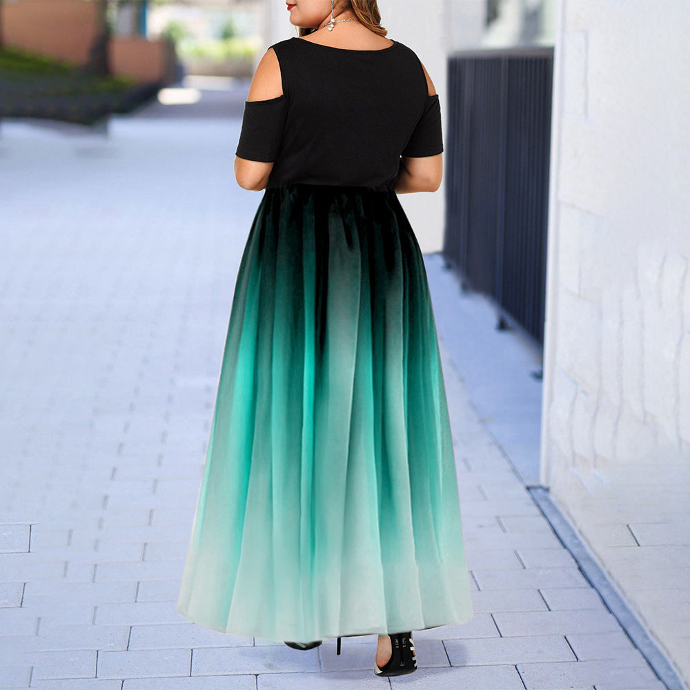 Funki Findz | Dresses | Women's Plus Size Prom Gradient Dress