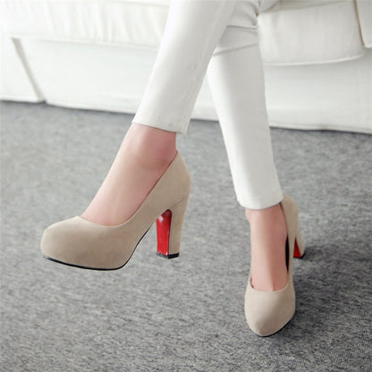 Funki Findz | Shoes | Women's Faux Suede High Chunky Heels