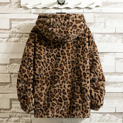 Funki Findz | Jackets | Women's Leopard Print Zip Hoodie Jacket