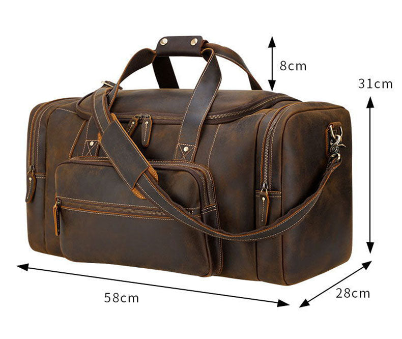 Funki Findz | Bags | Travel Bags | Men's Leather Overnight Bag