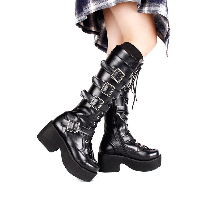 Funki Findz | Boots | Women's Japanese Gothic Platform Boots
