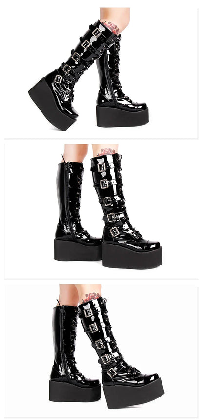 Funki Findz | Boots | Women's Gothic Punk Cross Platform Boots