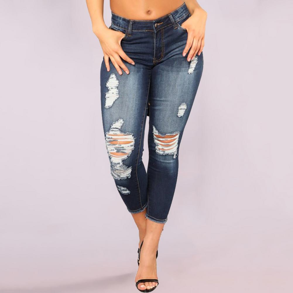 Funki Findz | Pants | Women's High Waist Denim Ripped Jeans