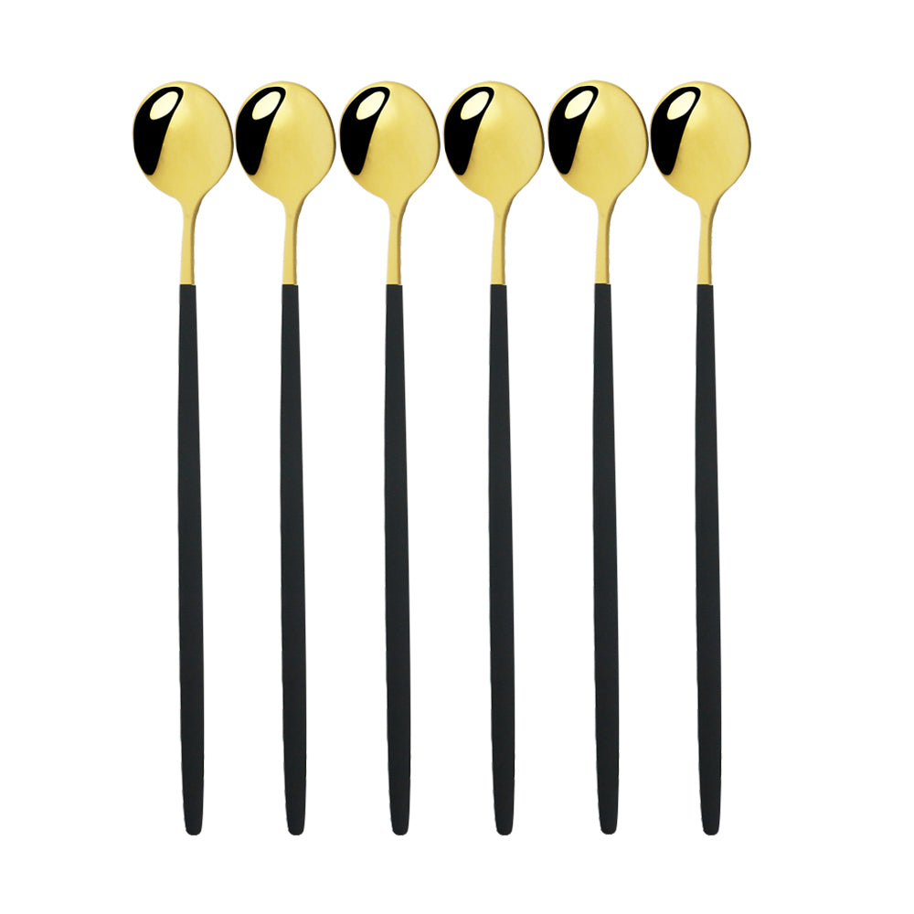 Funki Findz | Spoons | Stainless Steel Long Handled Spoons 6Pc