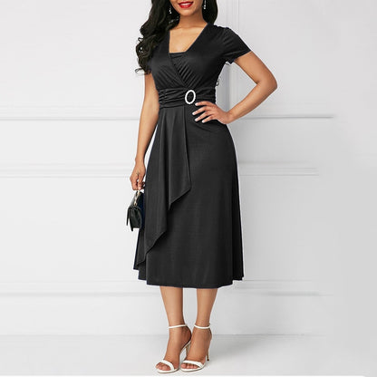 Funki Findz | Dresses | Women's High Waist Wrap Evening Dress