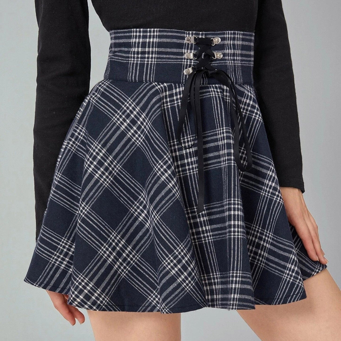 Funki Findz | Skirts | Women's Gothic Retro Punk Plaid Mini Skirt