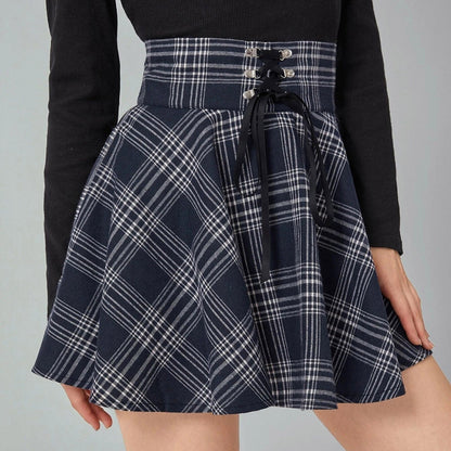 Funki Findz | Skirts | Women's Gothic Retro Punk Plaid Mini Skirt