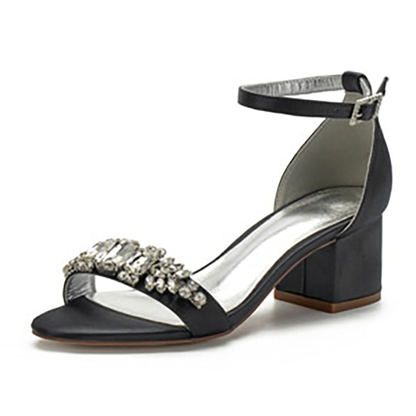 Funki Findz | Shoes | Women's Elegant Low Satin Dress Sandals