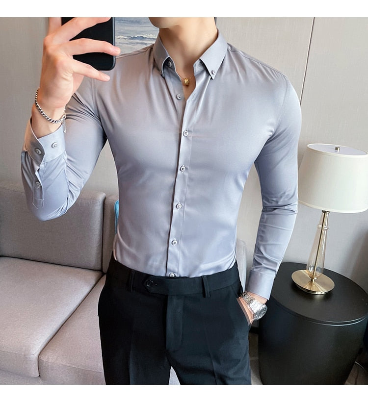Funki Findz | Shirts | Men's Slim Fit British Style Dress Shirt 7XL