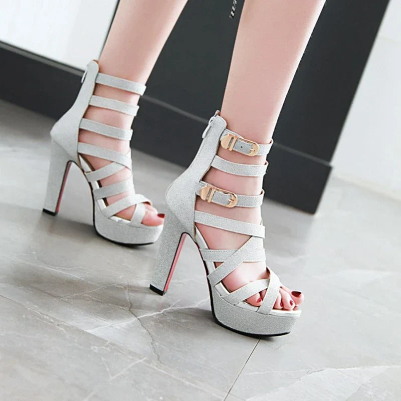 Funki Findz | Shoes | Women's Platform Gladiator Glitter Sandals