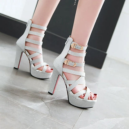 Funki Findz | Shoes | Women's Platform Gladiator Glitter Sandals