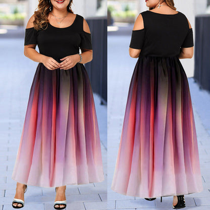 Funki Findz | Dresses | Women's Plus Size Prom Gradient Dress