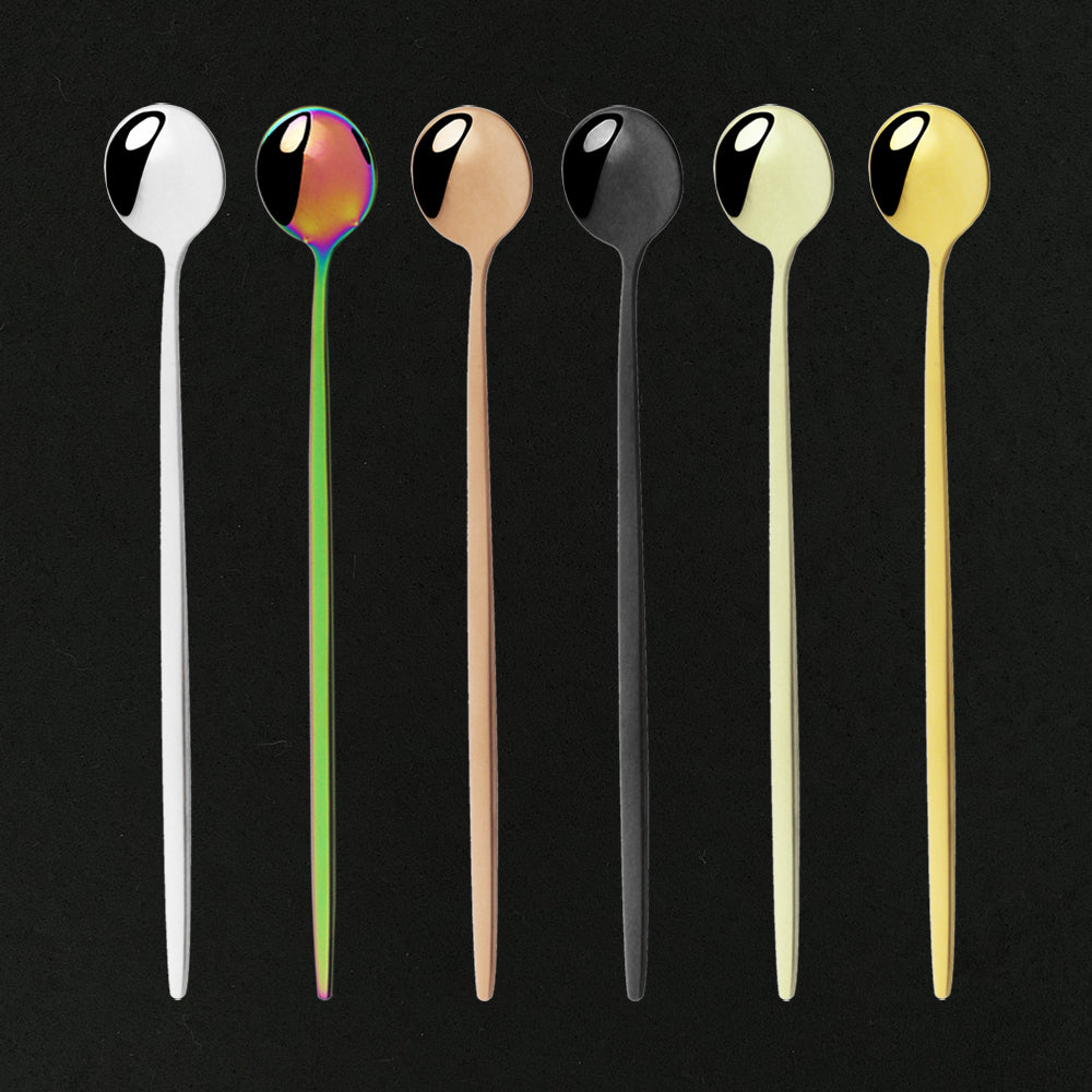 Funki Findz | Spoons | Stainless Steel Long Handled Spoons 6Pc
