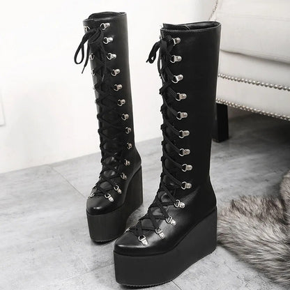 Funki Findz | Boots | Women's High Luxury Gothic Platform Boots