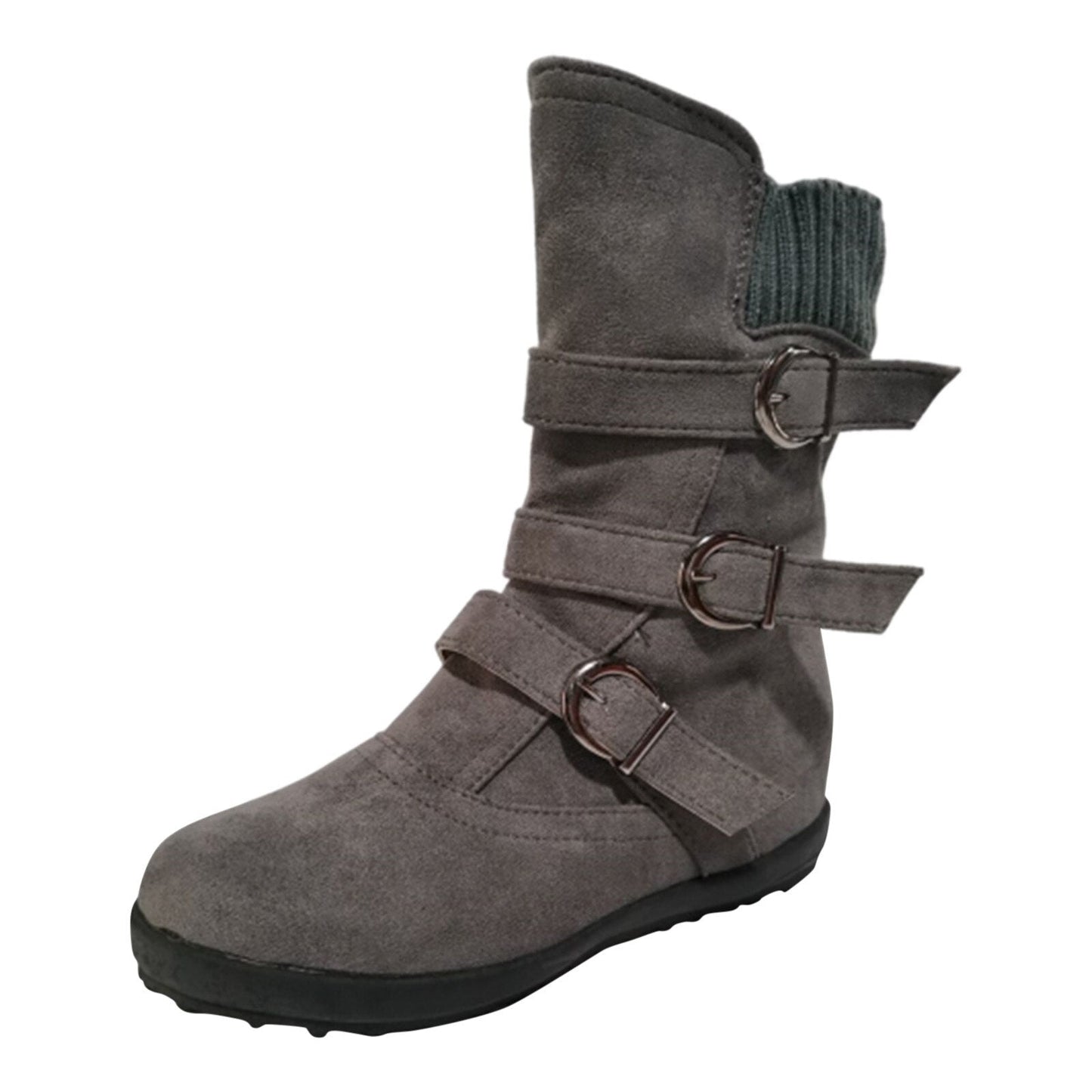 Funki Findz | Boots | Women's Buckled Suede Snow Ankle Boots