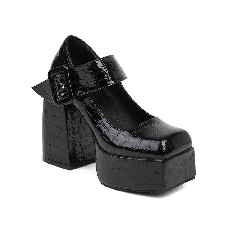 Funki Findz | Shoes | Women's Stone Pattern High-Heel Platform
