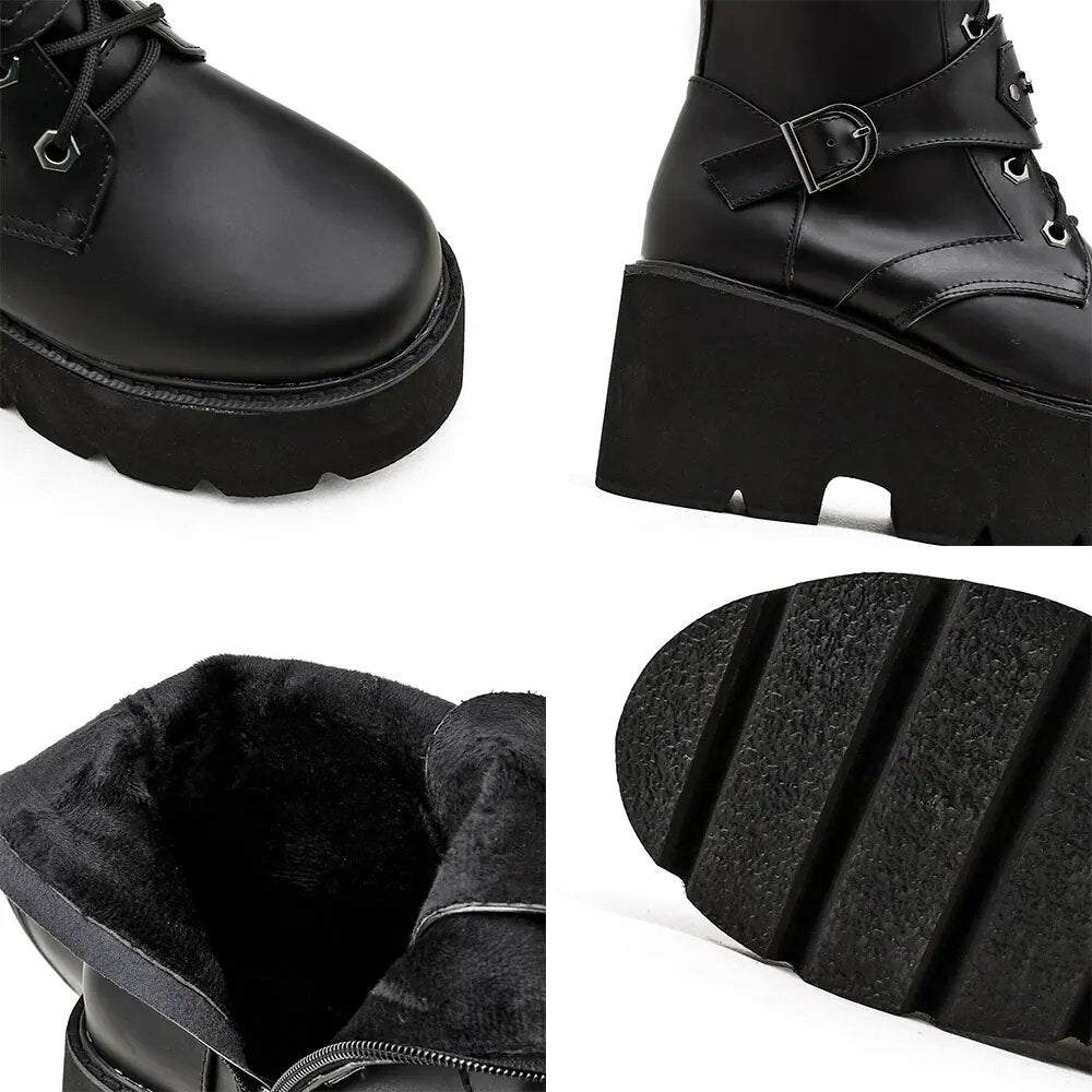 Funki Findz | Boots | Women's High Luxury Gothic Platform Boots