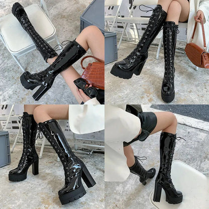 Funki Findz | Boots | Women's High Luxury Gothic Platform Boots