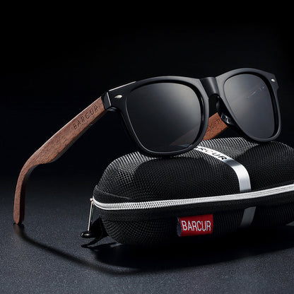 Funki Findz | Sunglasses | Unisex Black Walnut Wood Sunglasses