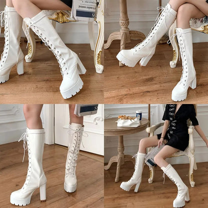 Funki Findz | Boots | Women's High Luxury Gothic Platform Boots