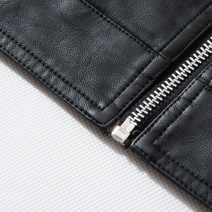 Funki Findz | Jackets | Men's Faux Leather Stand Collar Jacket