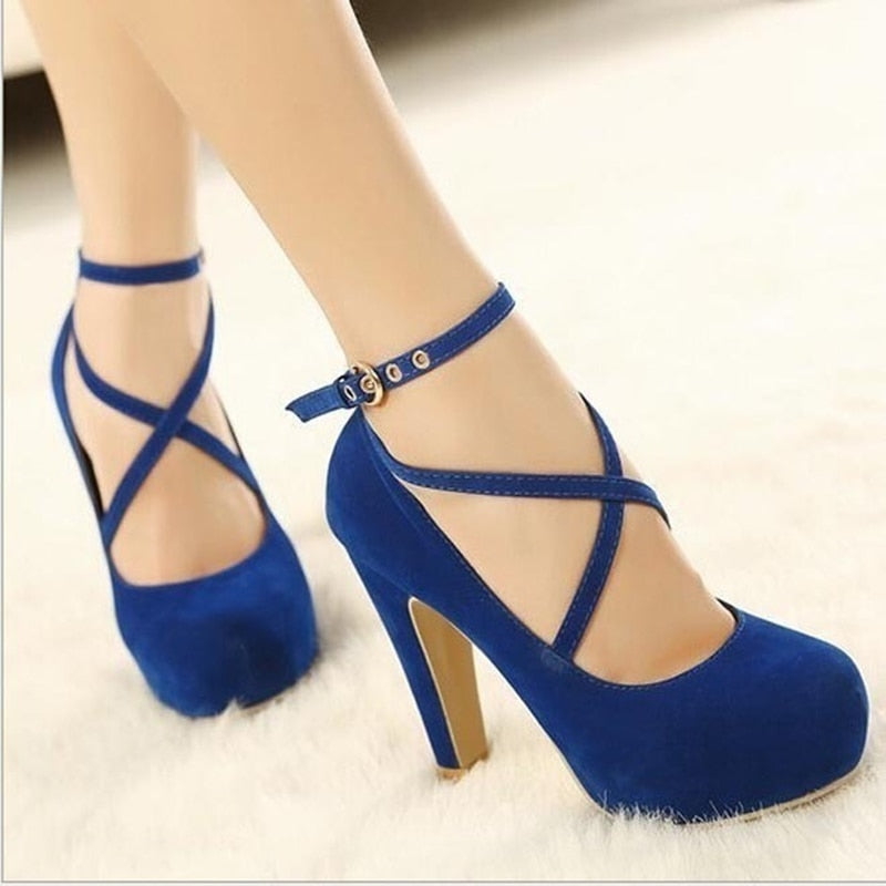 Funki Findz | Shoes | Women's Criss Cross Ankle Strap Platforms