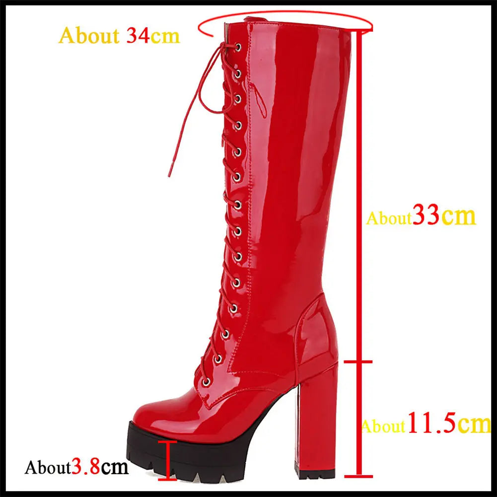 Funki Findz | Boots | Women's Motorcycle Chunky Platform Boots