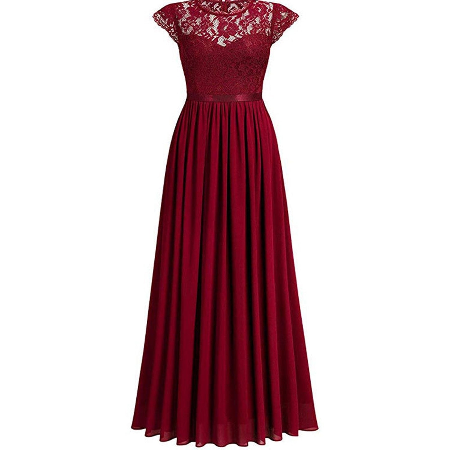 Funki Findz | Dresses | Women's Long Floral Lace Evening Dress
