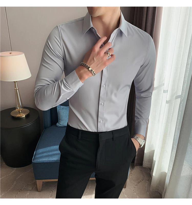 Funki Findz | Shirts | Men's Slim Fit British Style Dress Shirt 7XL