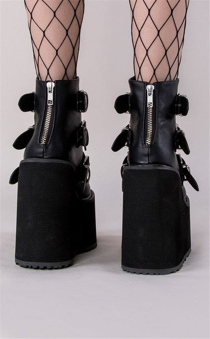 Funki Findz | Boots | Women's Gothic Platform Ankle Wedge Boot