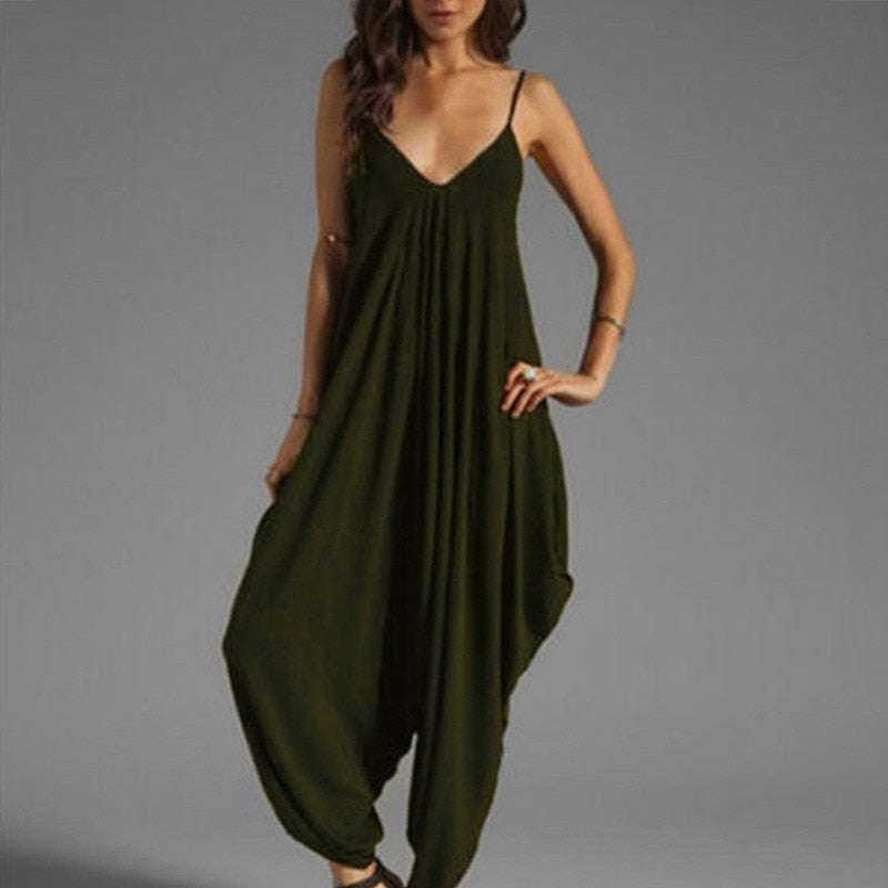 Funki Findz | Pants | Women's Elegant Loose Fit Strappy Romper