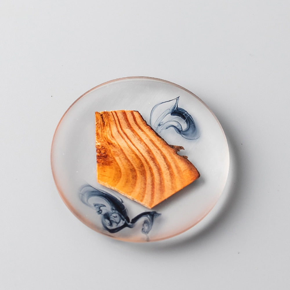 Funki Findz | Coasters | Pine Wood Resin Drink Coasters 6 Pcs