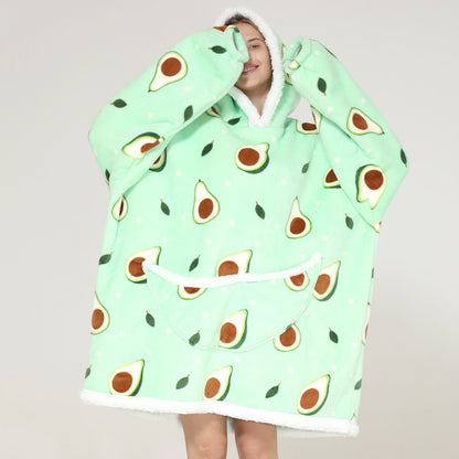 Funki Findz | Oodies | Unisex Soft Animal Print Hoodie Blanket