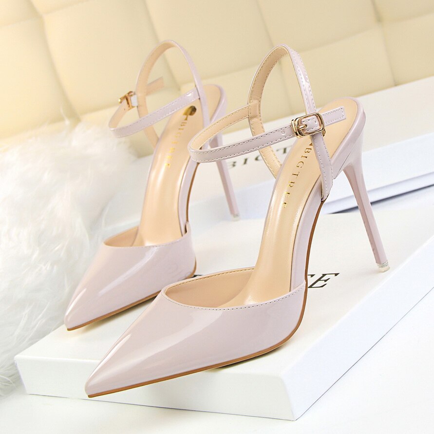 Funki Findz | Shoes | Women's Shiny Patent High Heel Slingback