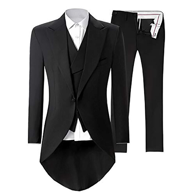 Funki Findz | Suits | Men's Custom 3 Pcs Grooms Suit | Tailcoat