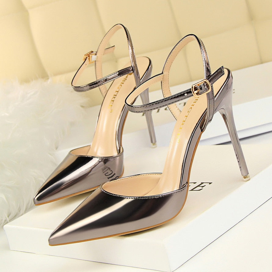 Funki Findz | Shoes | Women's Shiny Patent High Heel Slingback