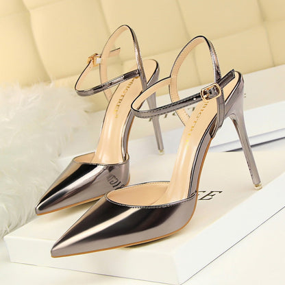 Funki Findz | Shoes | Women's Shiny Patent High Heel Slingback