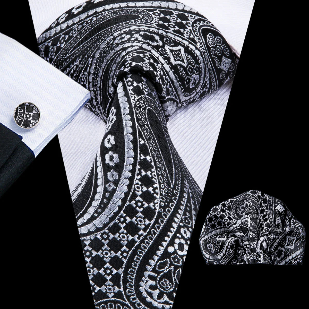Funki Findz | Neckties | Men's 100% Silk Luxury 3Pcs Tie Sets