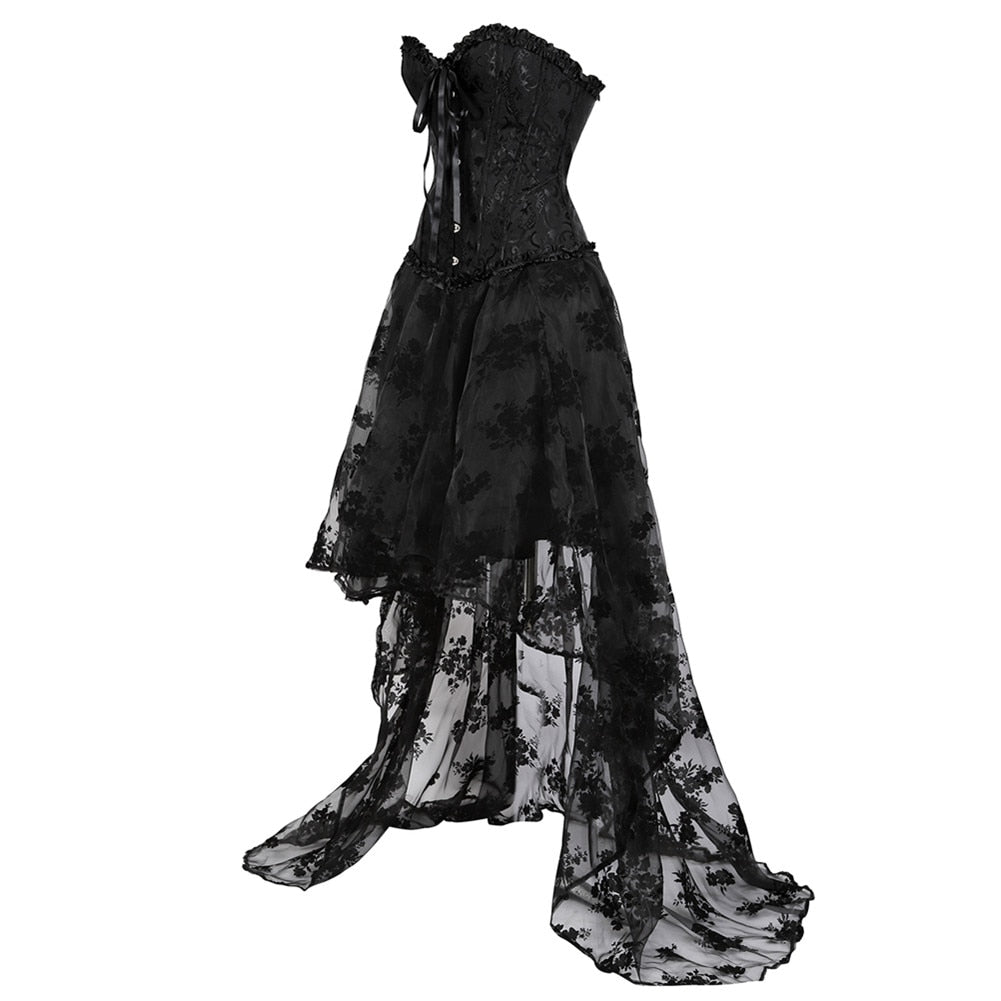 Funki Findz | Dresses | Women's Black Victorian Corset Dress