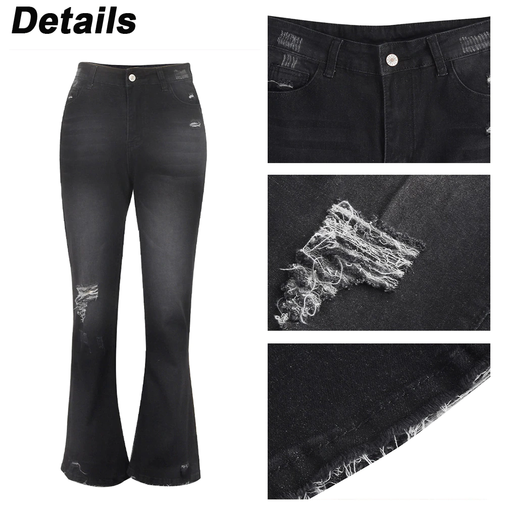 Funki Findz | Pants | Women's Straight Leg Boot Cut Ripped Jean