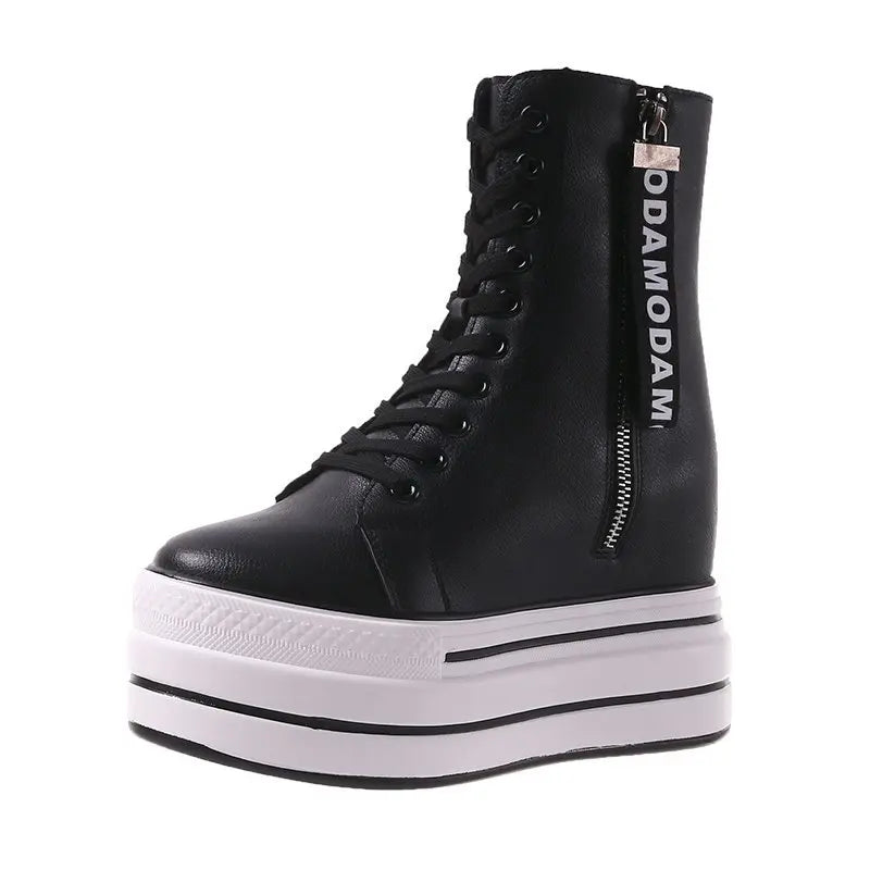 Funki Findz | Boots | Women's Platform Zip Ankle Boot Sneakers