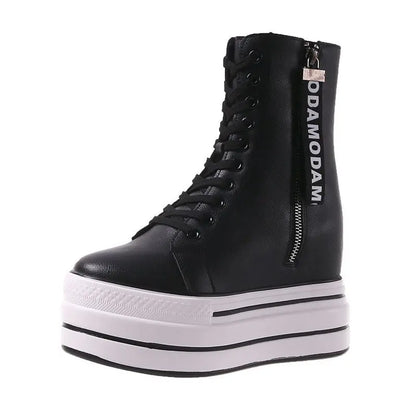 Funki Findz | Boots | Women's Platform Zip Ankle Boot Sneakers