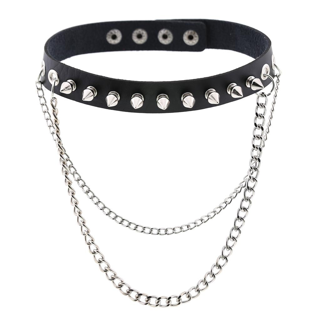 Funki Findz | Necklaces | Unisex Hip Hop PU Leather Choker