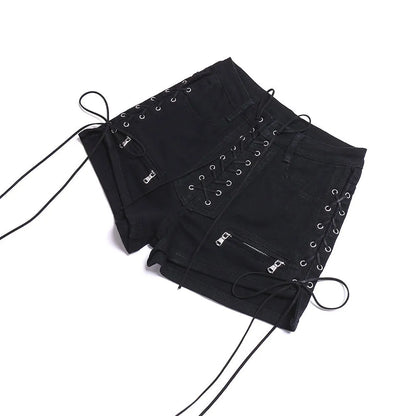 Funki Findz | Shorts | Women's Gothic Denim Summer Shorts