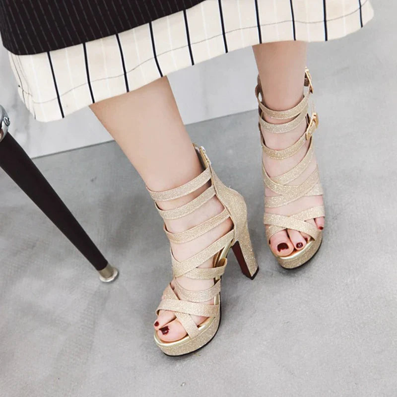 Funki Findz | Shoes | Women's Platform Gladiator Glitter Sandals