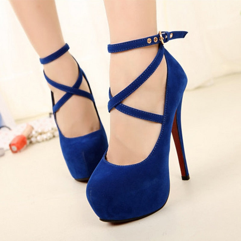 Funki Findz | Shoes | Women's Criss Cross Ankle Strap Platforms