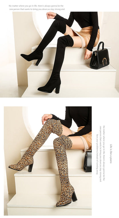 Funki Findz | Boots | Women's Over Knee High Block Heel Boots