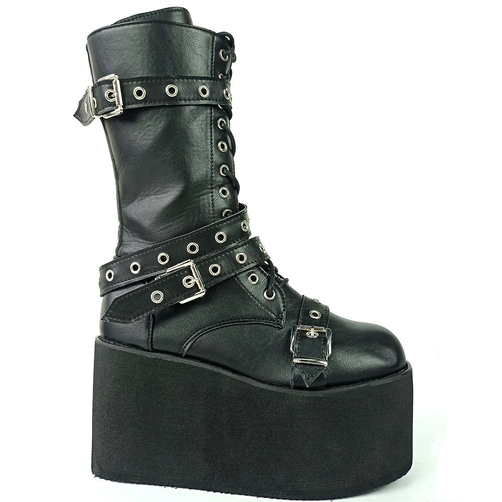 Funki Findz | Boots | Women's Buckle Wedge Platform Boots