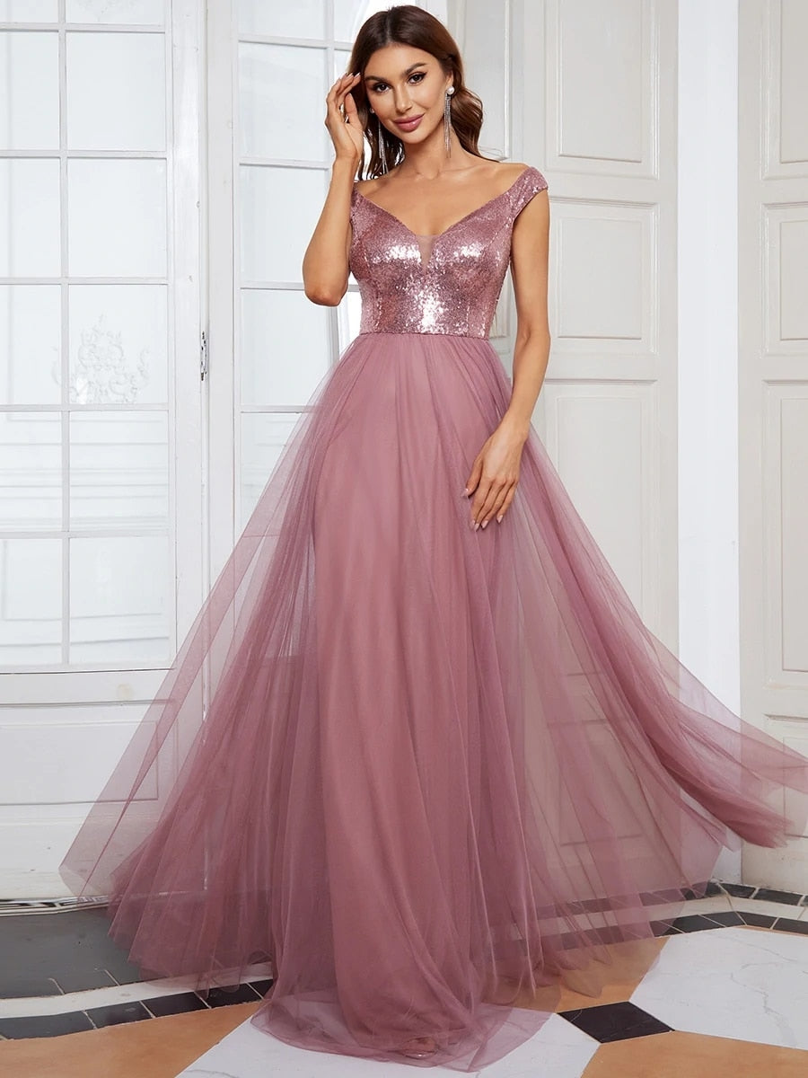 Funki Findz | Dresses | Women's Elegant Long Evening Dress